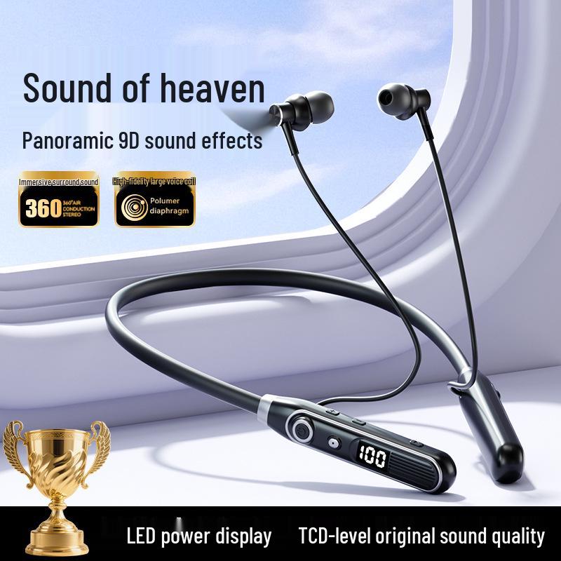 Noise-Cancelling, Sweatproof Wireless Neckband Headphones with Long Battery Life