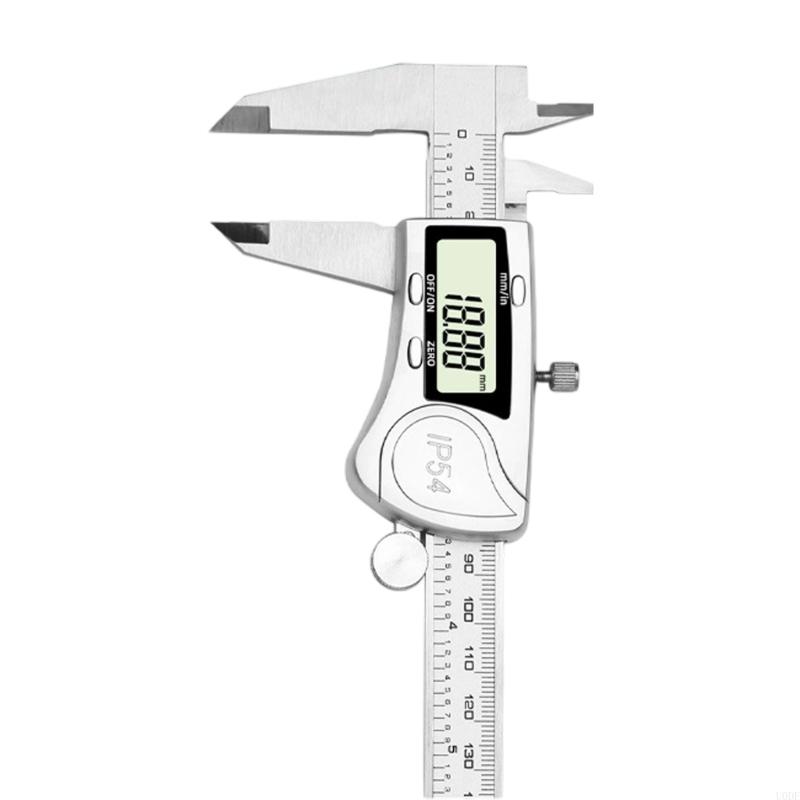   Professional Electronic Vernier Caliper Stainless Steel Body Double Unit Conversion Clear LCD Screen 0.01mm Resolution