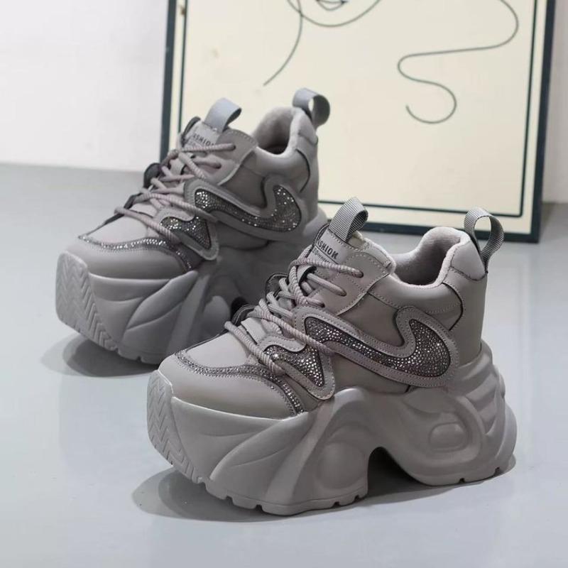 Wysokie buty w stylu "Dad" - Nowy styl jesienno-zimowy, Podwyższające, Codzienne i Sportowe Buty Damskie