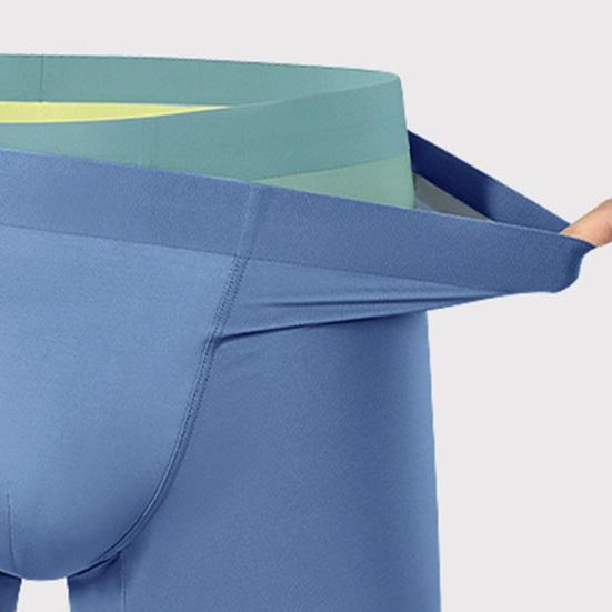 Mens Boxers Briefs Summer Quick-Dry Adults Seamless Trunks Soft Stretch Moisture Wicking Cool Breathable Ice Silk Underwear