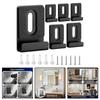 Black Mirror Clips Mirror Clip Bracket For Basements High Hardness Mounting Screws Included Protective Rubber Pads