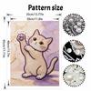 Animal Series Pearl Painting Cat Diy Handmade 5D Highvalue Hanging Living Room Decoration Painting.