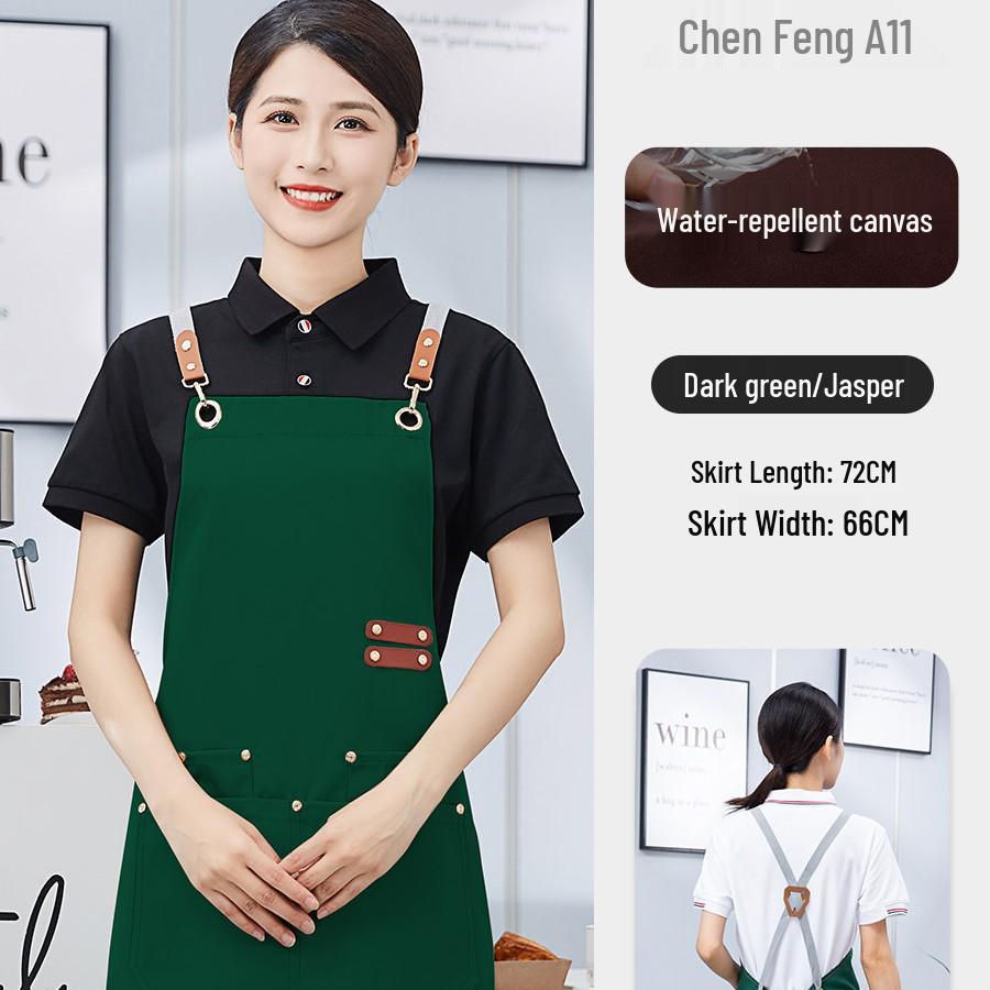 Men's Waterproof Oil-proof Logo Print Kitchen Apron for Home & Commercial Use