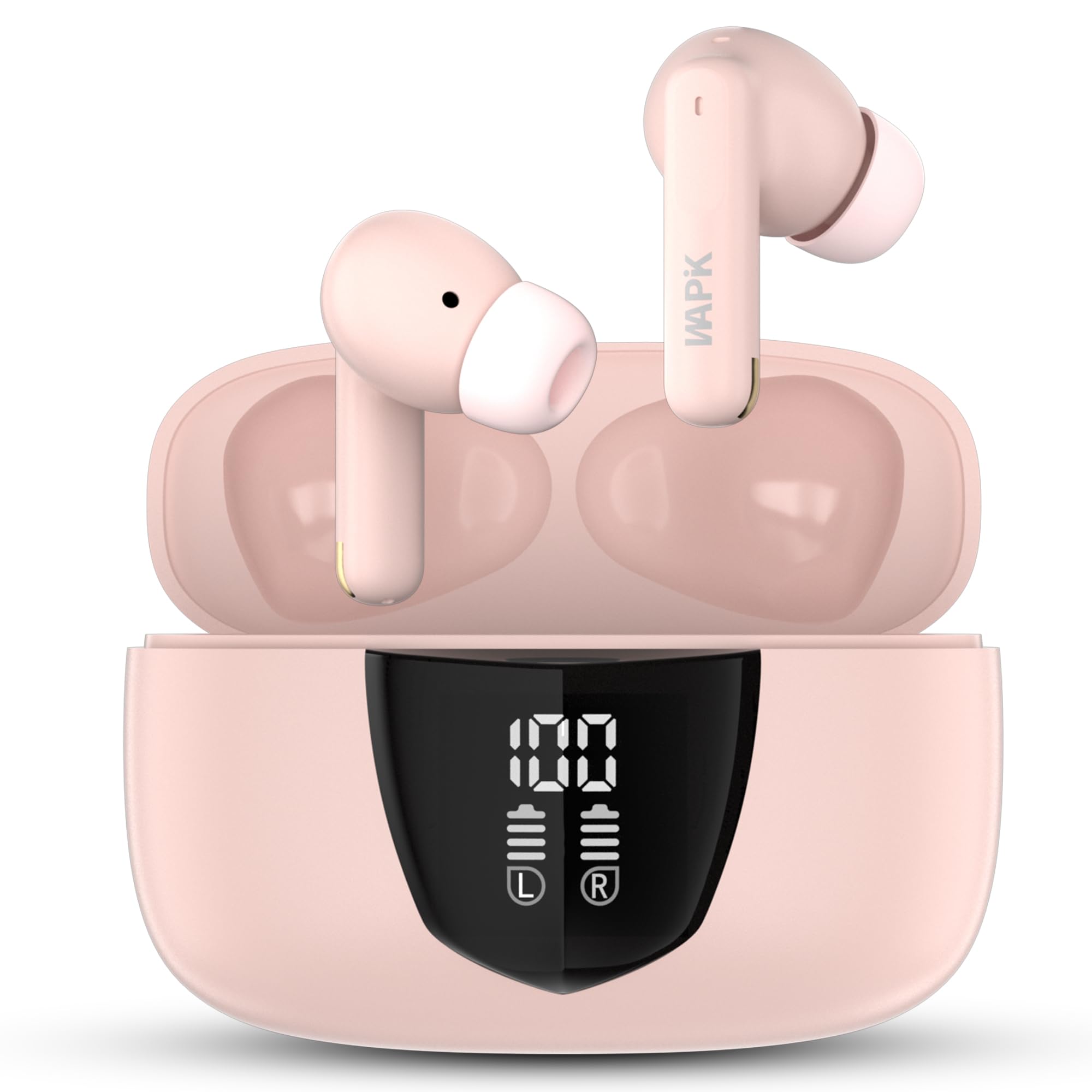 

Bluetooth 5.3 Wireless Earbuds with 3D Sound Field and Hi-Fi Deep Bass, SingleBinaural CVC8.0 Noise Cancellation, Automatic Pairing, Instant