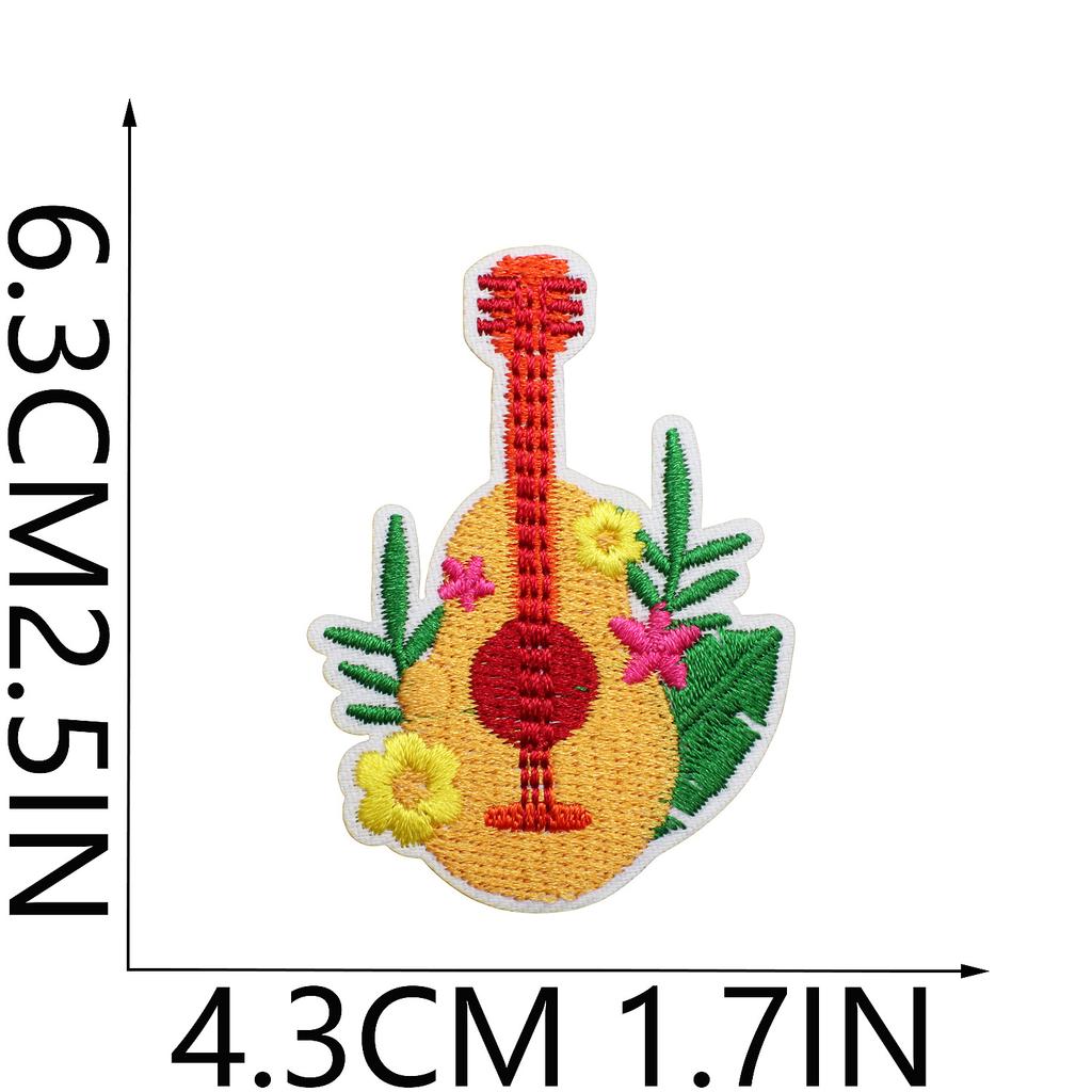Cabin Embroidery Cloth Sticker Hawaii Travel Decoration Patch Sticker Yay Tree Pineapple Computer Embroidery Patch Flamingo