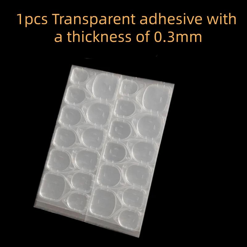 Double Sided Nail Jelly Glue Transparent Fake Nail Art Tape Adhesive Stickers DIY Reusable Nail Accessories