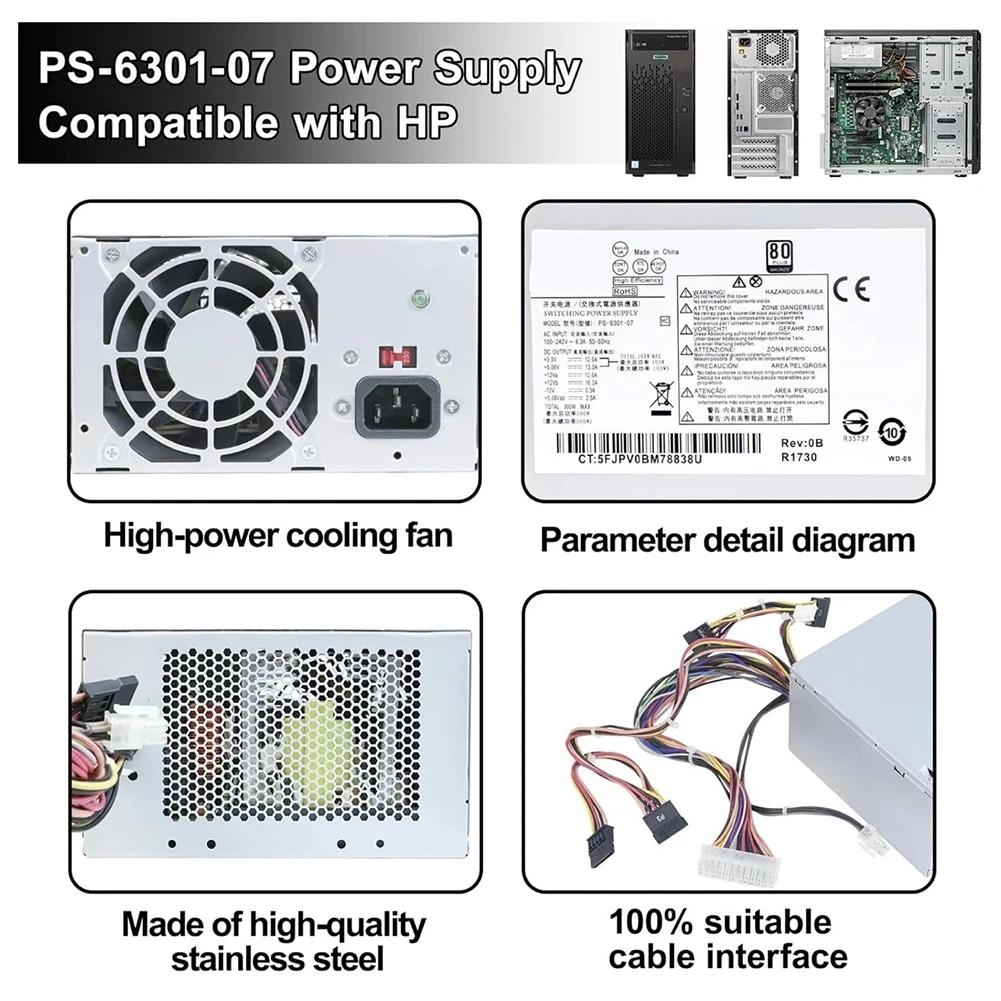 For HP Omen 510 560 570 Compatible 300W Power Supply DPS300AB73 A 759766001 Overvoltage and Thermal Protections