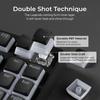 XVX Pudding Keycaps 117 Keys XDA Profile Translucent PBT Keycap Set Onyx Black Keycaps for Mechanical Keyboards with Cherry - Shine-Through