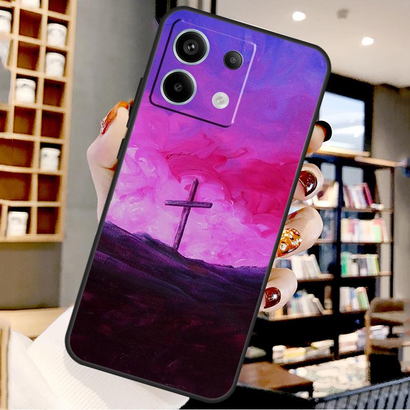 Jesus Cross For Xiaomi Redmi Note 14 Pro 12 11 9 10 13 15 Pro Plus Case For Redmi 15 10C 12C 13C 14C 15C