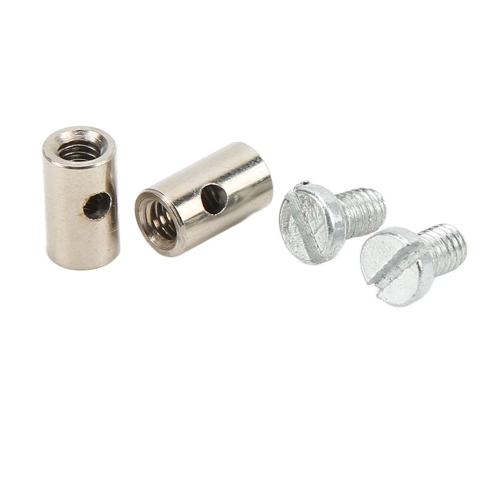 Solderless Design Solderless Cable Nipple 6mm/0.2in Diameter Metal Cable Stop  For Bicycle