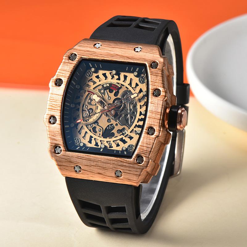 

2025 Sports Wine Barrel Quartz Watch Fashion Men s Watch