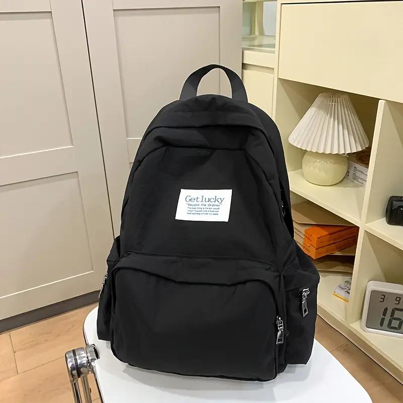 2025 Korean Backpack Women Ins Style College Bag - Simple Boho Versatile Rucksack Lightweight Casual Laptop Bag