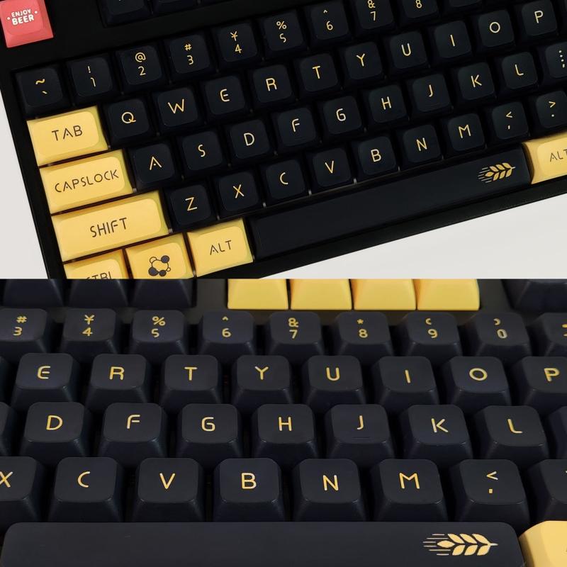 134-Key Keycap PBT DA Profile Keycaps For  61/87/96/98/104/108 Mechanical Keyboard Drunk Beer Personality for Key Caps