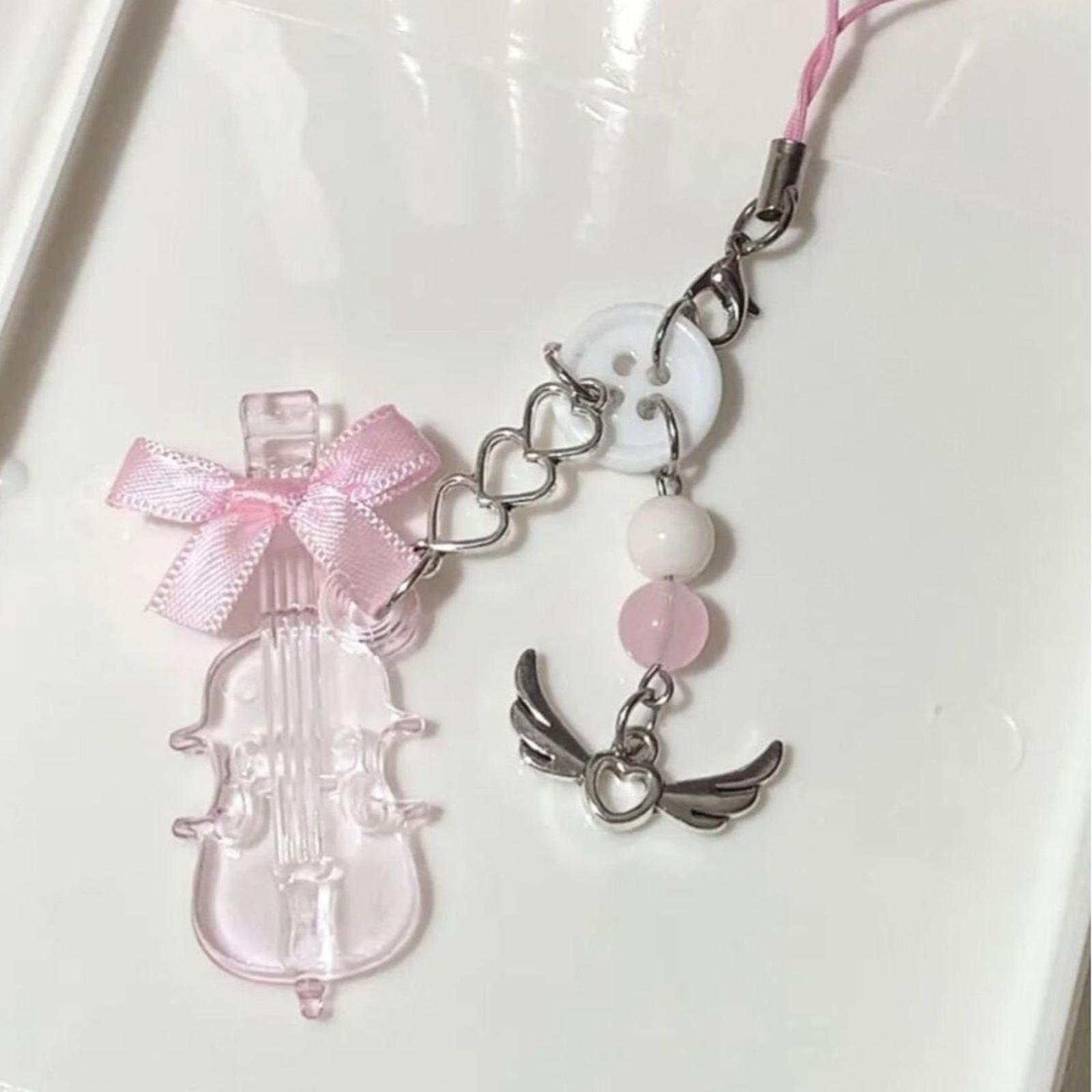 Милый брелок-подвеска в виде виолончели с бантом — фото 7