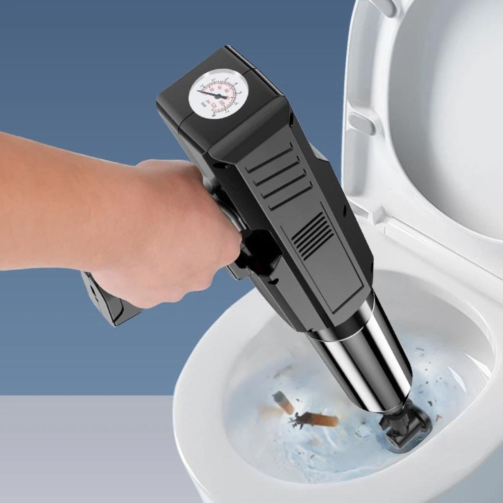 Electric High Pressure Air Toilet Plunger, Drain Blaster Clog Remover Tool for Kitchen Sink Floor Drain and Bathroom Toilet