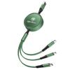 Keychain Car Charger Head 3 In 1 Charging Data Cable USB Type-C Auto Accessorie For Alfa Romeo 4C 159 166 Spider Giulia 156 147