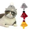 Chapeau Tricoté pour Chien d'Hiver Oreilles Découvertes Couvre-chef Coupe-vent Chaud Mode Bandeau pour Chat Automne Hiver Boule de Fourrure Accessoires de Déguisement pour Animaux