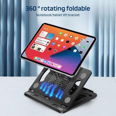 Laptop-Ständer mit Basis Ergonomisches Design 360-Grad-Drehwinkel Einstellbar Hohle Wärmeableitung