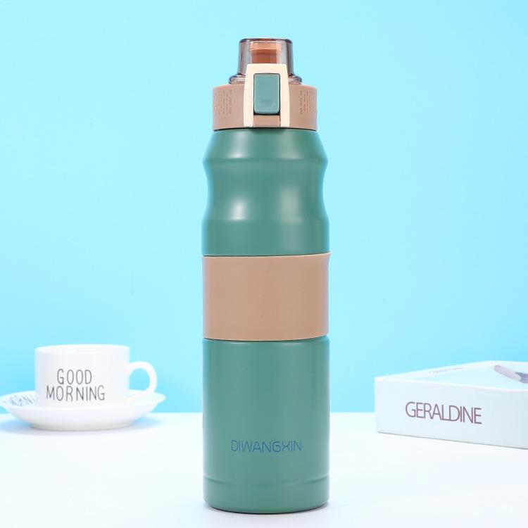 Vaso Térmico Deportivo de Acero Inoxidable 304 para Niños 680ml Botella de Agua Aislada Portátil para Exteriores para Niños Vuelta al Cole