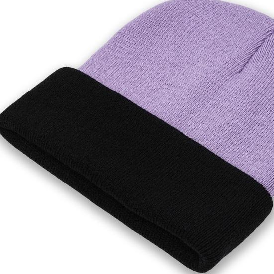 Pletená čepice Teplá Pružná S ohrnutým okrajem Design s barevnými bloky Zimní čepice Perfektní střih Venkovní Cestování Cyklistika Pokrývka hlavy do chladného počasí