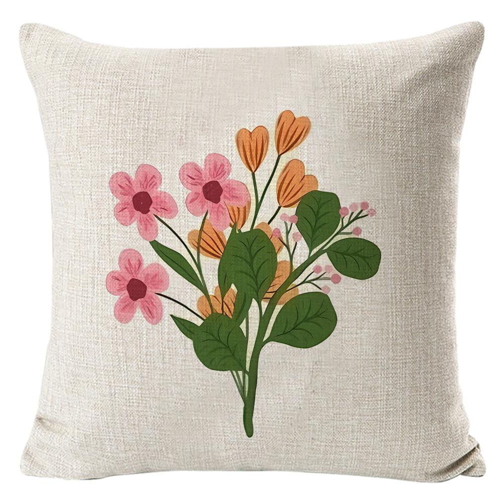 

Наволочки с растениями и цветами Простые Домашние Гостиная Диван Декоративная наволочка Эркер Цветочная Подушка 45 * 45Cm [without core]