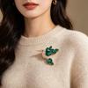 New Shiny Rhinestone Crystal Parrot Bird Brooch Vintage Animal Badge Lapel Pin Suit Coat Dress Party Jewelry Accessories Gifts