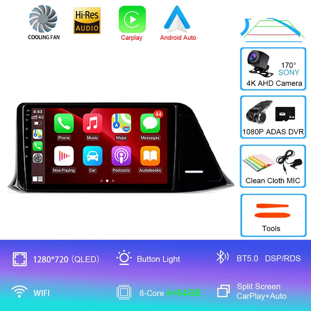 Car Radio Android 14 Carplay For Toyota C-HR CHR 2016 2017 2018 2019 2020 Multimedia Video Player Navigation Stereo GPS 2din DSP