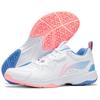 Li Ning Ace Abrasion Resistant Breathable Low top Badminton Shoes Unisex White Pink Blue AYTT001-6