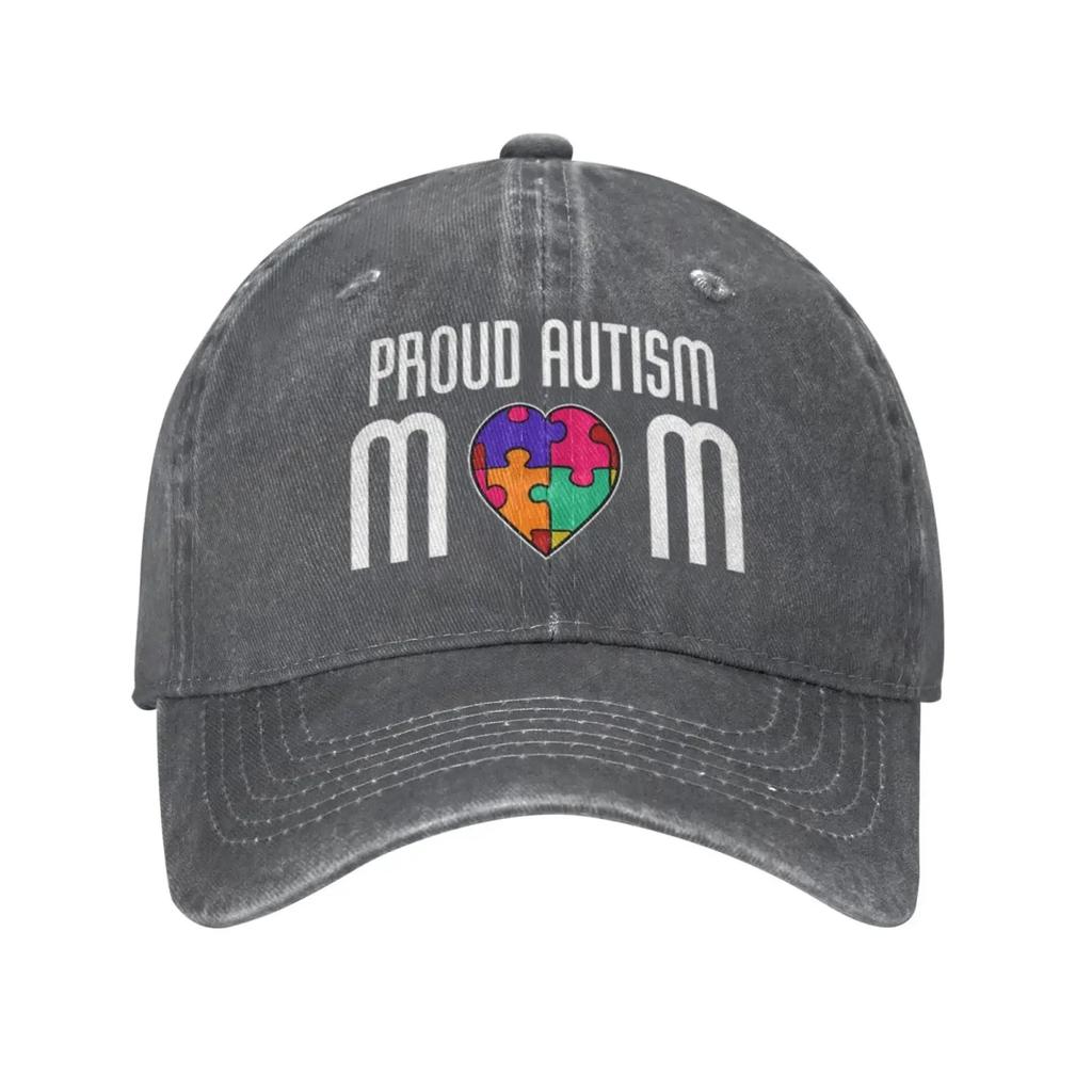 Proud Autism mom Autistic Child Cowboy Hat Baseball Cap Women Trucker Men Dad Caps Adjustable Snap Back Hats