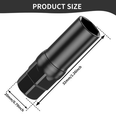 New 20Pcs Car Wheel Lug Nut Set 12mm Cold Forged Steel Black Threaded Wheel Lug Nut Auto Repair Parts For Car SUV RV Trailer