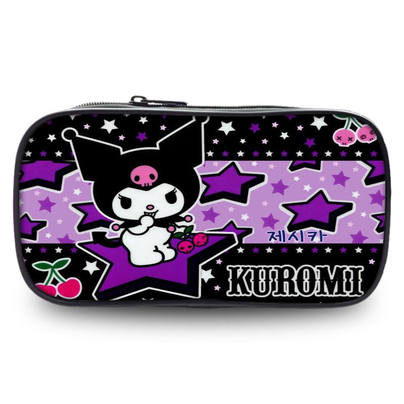 Cute Kuromi Pencil Case Sanrio Student Large Capacity Stationery Storage Bag