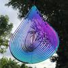 Beating Wind Spinner Drop Shape Stainless Steel 3D Rotating Wind Chime Bell