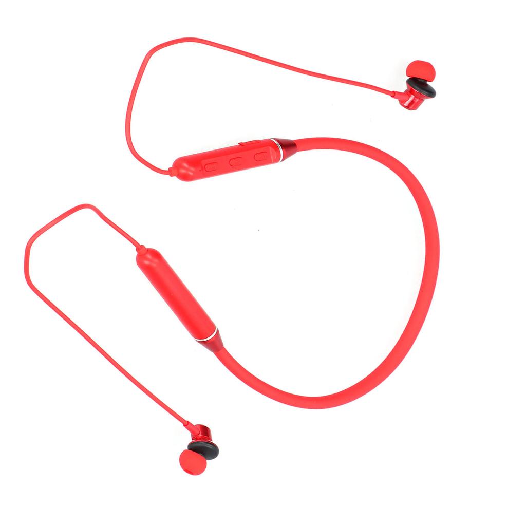 Neck Mounted Bluetooth 5.1 Earphone Wireless Noise Cancelling Sports Mobile Phone EarphoneRed