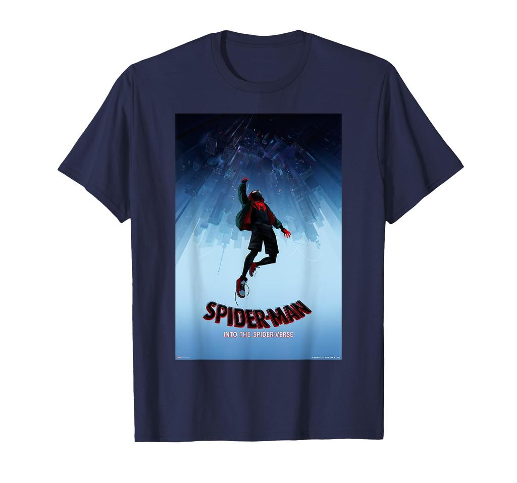 Marvel Spider-Man Spider-Verse Upside-Down Poster T-Shirt