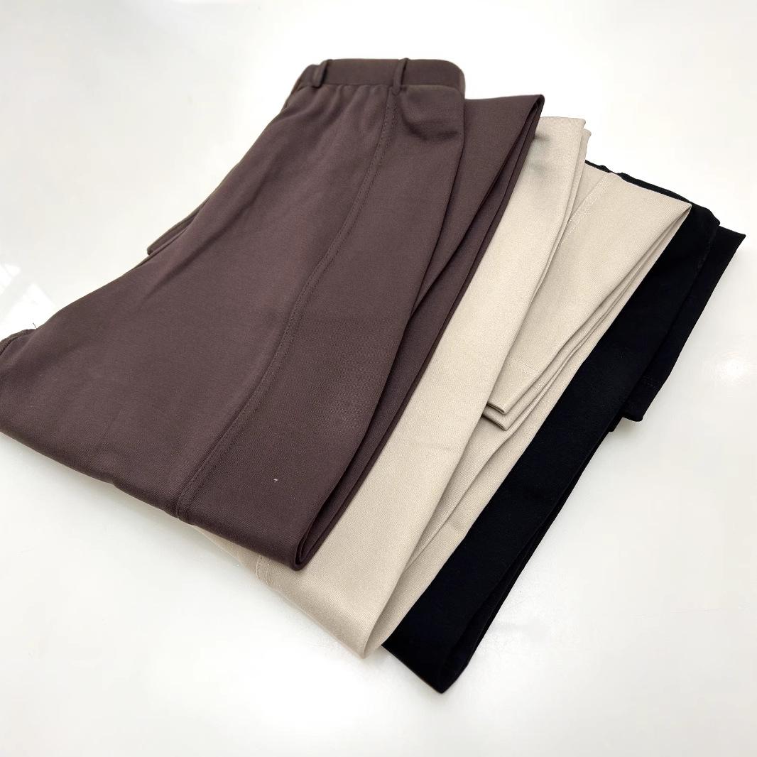 

Lu Style Women s Knitted Slimming Elastic Waist Straight Leg Pants - Spring Collection Medium