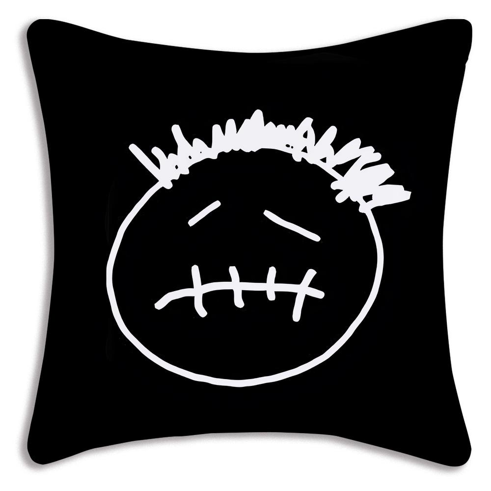Fashion singer T-Travis Scotts Pillow Covers Cartoon Sofa Decorative Home Double-sided Printing Short Plush Cute Cushion Cover