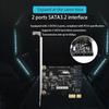 PCIE SATA Expansion Card PCI-E to Sata3.0 Adapter Plug and play PCI-E Riser Card Adapter Extender PCIe Converter JMB582 chip PCI-E Sata Adapter 6 Gbps