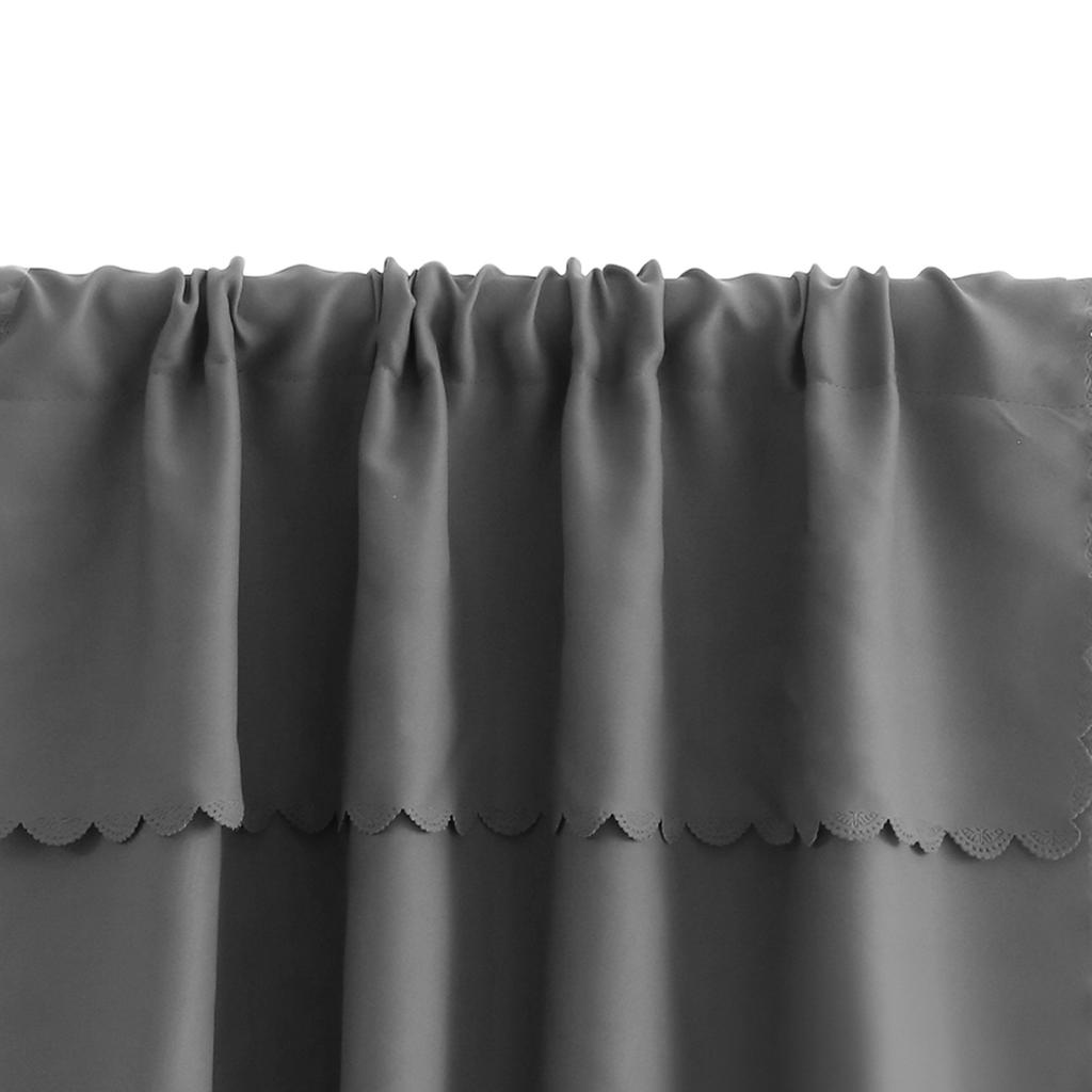 1/2 Panel Kitchen 100% Blackout Window Curtain Thermal Insulated Short Curtain Rod Pocket Tier Small Panels Privacy Curtain Tier