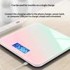 Smart Electronic Health Scale Tempered Glass Surface Lcd Digital Display Gradient Color Multiple Colors Digital Weighing Scale