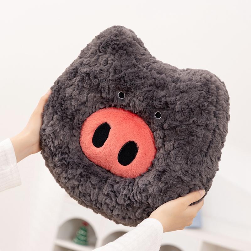 Funny Big Nose Pig Plush Toys Round Pig With Detachable Nose Pillow Cartoon Pink Gray Piggy Doll Birthday Gifts Room Decoration