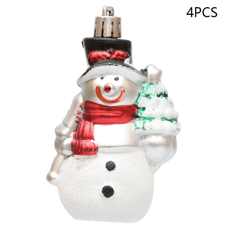 

4Pcs Cute Snowman Christmas Tree Hanging Decoration Festival Home Ornament A