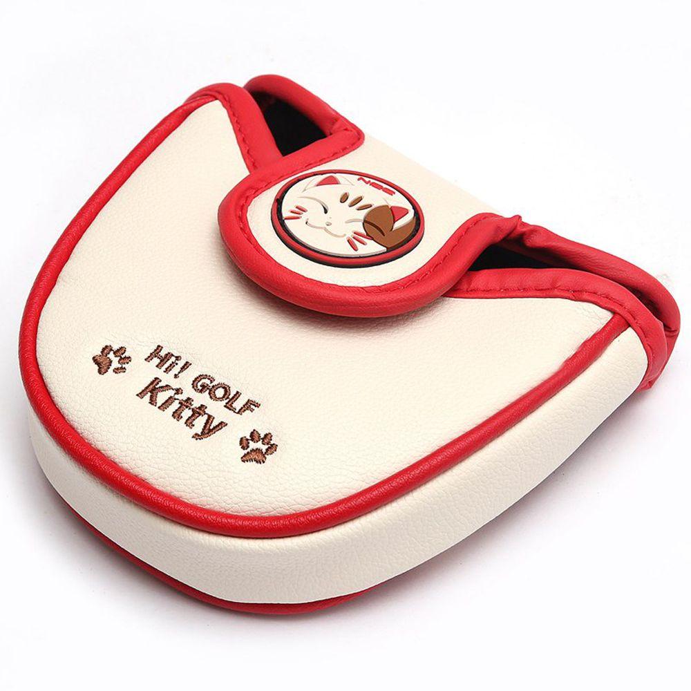 Kitty Hybrid Wood Head Cover Golf Putter Cover Lucky Cat Blade Mallet Putter Golf Club Headcovers