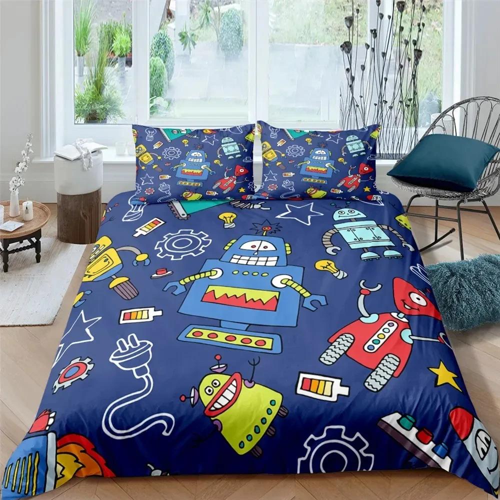 Monster Car Lovely Toy Truck Comforter Cover Polyester Printed Bed Set Duvet Cover Pillowcase Bedding Set Bed Linen Sheet Quilt