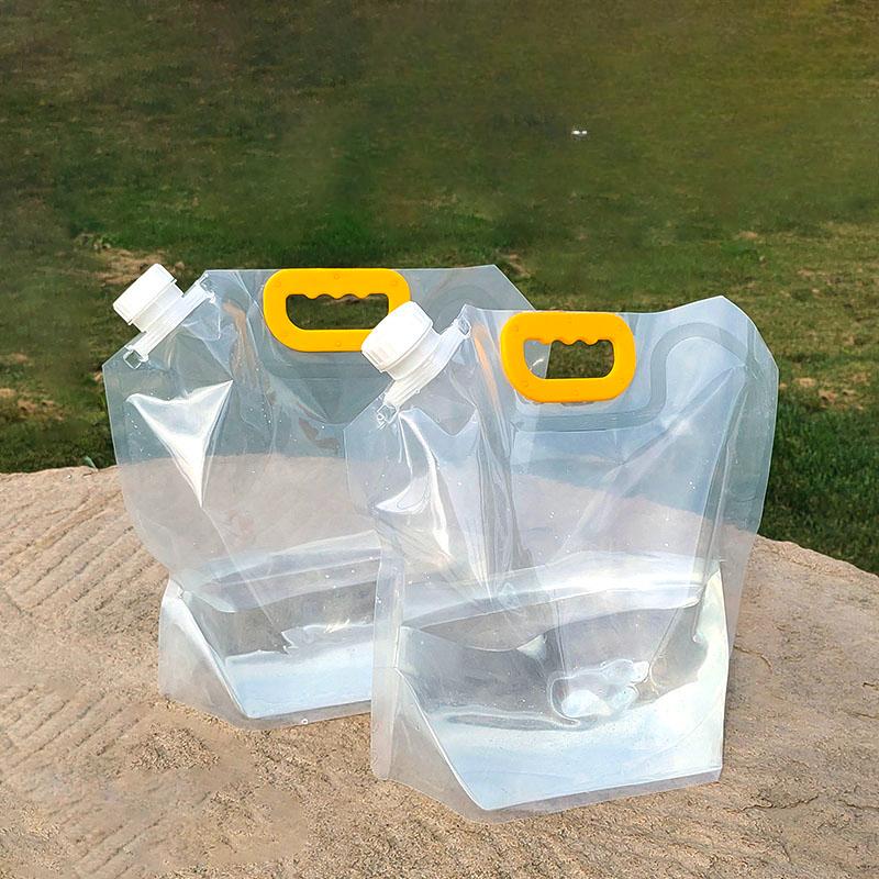 1Pc Outdoor Portable Folding Water Bag Large Capacity Water Storage Bag Mountaineering Tourism Camping Plastic Software Water Storage Bag Bucket