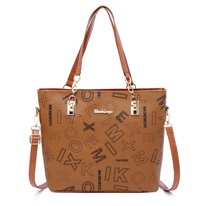 Large Capacity New Retro Mother and Child Bag Multi-piece Set Women's Bag One Shoulder Crossbody Handbag Bag Women