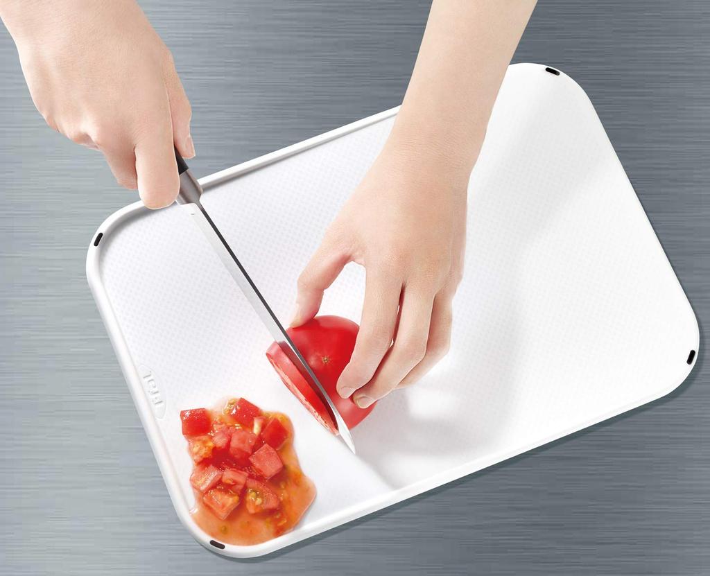 Tefal Schneidbrett, Schneidebrett mit Silikonunterlage, kompakte Oberfläche, K23803, Größe, kratzfestes Design, wendbar, „Ingenio Board“