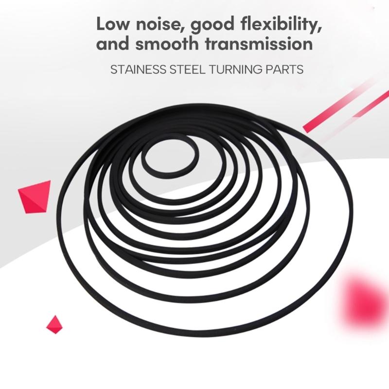 5PCS Universal 50-145mm Cassette Tape Machine Ruber Belt 1.5mm Width Common Belt for Recorders  DVDs Drives