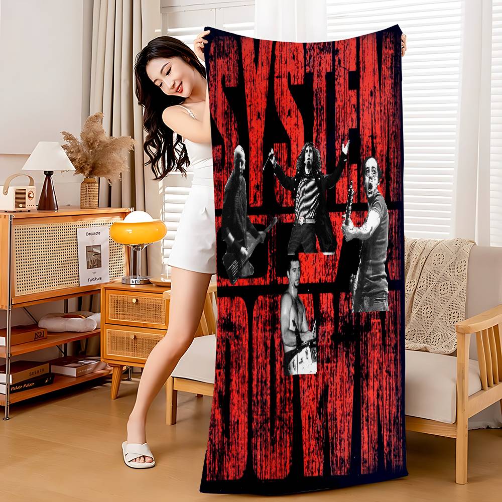 

S-System Of A D-Down Band Microfiber Blanket Quick Drying Beach Towels Oversized Printing Super Absorbent Pool Towel Blanket W30*H60(CM)