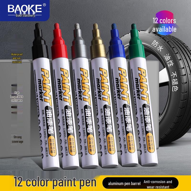 Marcatore Impermeabile a Base d'Olio ad Alta Capacità per Graffiti, Ritocchi e Firme - Pennarello Pittura a Punta Spessa Resistente allo Sbiadimento