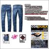 BURTLE Workwear Set Cargo Pants Cordura Denim Size for (Jacket 5001, 5002) (Unisex) (Indigo, L) Fall/Winter